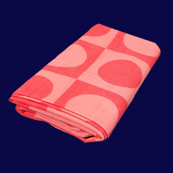 Vintage 70s Truprest CONCORD BLOCK Pink Pillowcase SINGLE: Mod Geometric Pattern - Picture 10 of 11